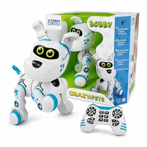 Xtrem Bots - Bobby | Perro Robot | Perro Robot Inteligente | Robots Juguete | Robots Programable Niños | Juguetes Niños 5 Años | Regalos para Niños 5 Años O Más