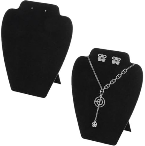 halit Necklace Display Stand, 1 Pcs Jewellery Display Stand,Black Velvet Necklace Display Holder, Necklace Stand Holder for Necklaces Earrings Pendants Jewellery