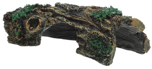 BUGUUYO Reptilienhöhle aus Kunstharz für Aquarien Unterschlupf Lebensraum sicher für Eidechsen Schlangen und Schildkröten dekorative Reptiliendekoration