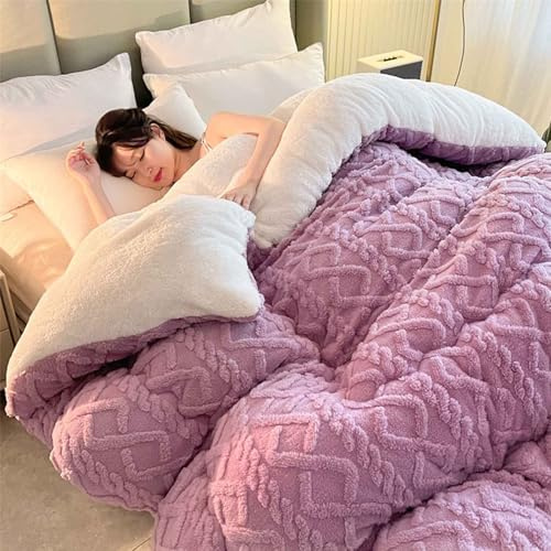 YSZBD Couette Hiver 220x240 Très Chaude Dodo Polaire Biface Épaisse Moelleuse Édredon Adulte (#7,150x200cm-3kg)