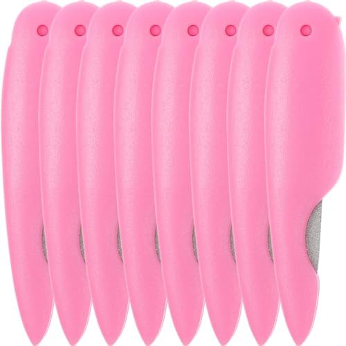 Hemobllo 8 Limas de Uñas Plegables Pequeñas de Doble Cara Pulidores y Limas Profesionales de Manicura Kit de 8 Piezas Rosa para Cuidado y Limado en Manicura y Pedicura