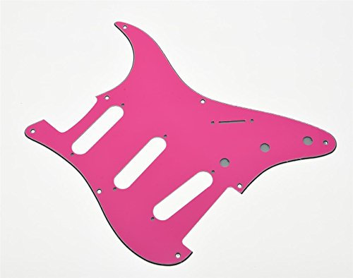 KAISH Pickguard ST/Stratocaster/Stratocaster/Stratocaster/Stratocaster/ST/ST, 8 trous, 3 plis, rose
