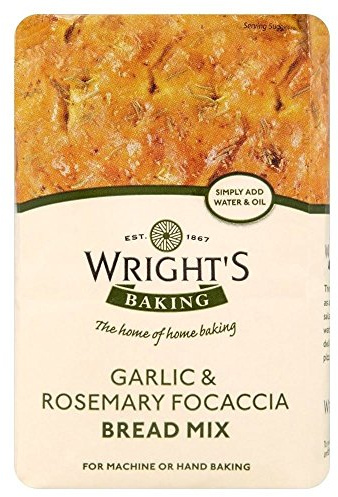 Wright's Garlic & Rosemary Focaccia Bread Mix (500g) - Pack of 2