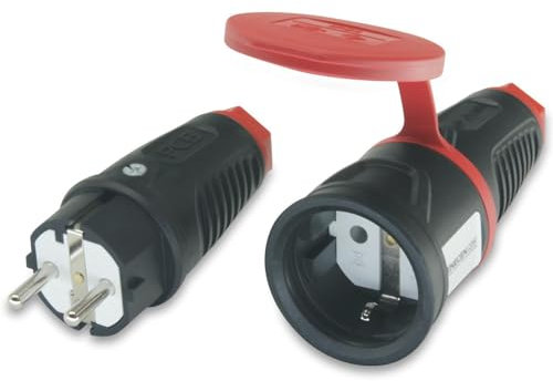 Stecker & Kupplung - Set SK 230V/16A IP54 mit Gummi ST/KU BD - PCE