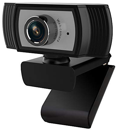 WE Webcam Full HD 1080P Micro intégré, Angle de Vue 90° Correction de l'éclairage Auto Longueur de câble 2m
