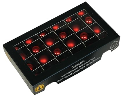 Lot de 24 boules de Noël en verre rouge bordeaux 6 cm Décoration de Noël Boules de Noël Décoration de Noël Boules de verre Vintage Ornements