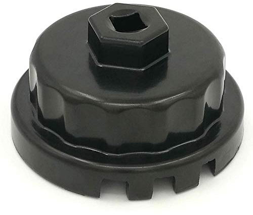 EGFheal 64mm 14 Flute Oil Filter Wrench Cap Removal Tool, Heavy Duty Oil Filter Wrench for Toyota Lexus black