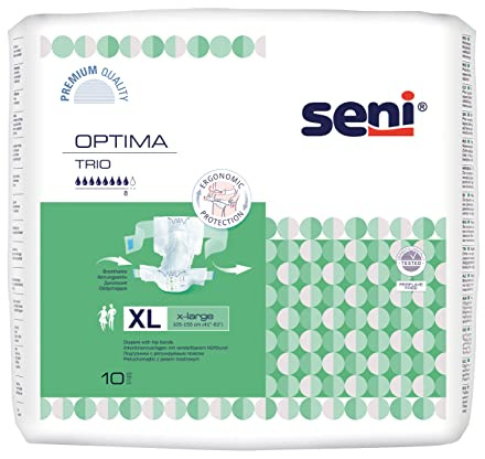 Seni Optima Trio - Gr. XL - Windeln für Erwachsene bei Dranginkontinenz und Stuhlinkontinenz