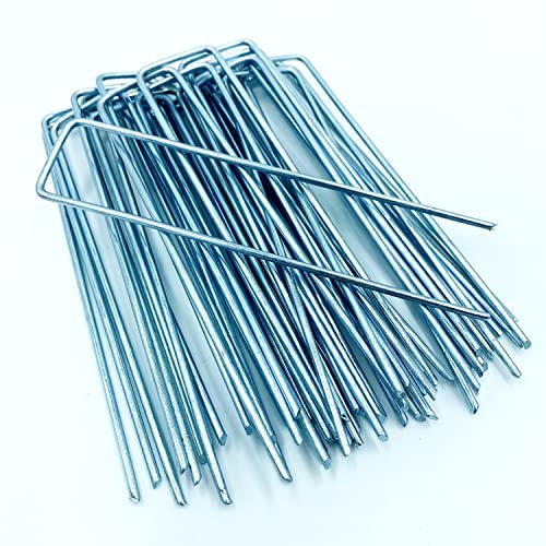 Artificial Grass Netting Weed Control Staples 150mm / 6 | Heavy Duty Landscape Fabric U Pins Pegs Anchors for Fixing Ground Sheets Lawn Tent Camping
