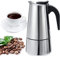 Caffettiera Moka 2 Tazze, 100ml Caffettiera per Espresso Italiana in Acciaio Inossidabile per Fornello a Induzione, Piano Cottura in Vetroceramica