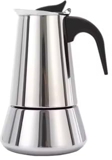 Flouder Cafetera italiana moka, acero inoxidable, (cafetera italiana 9 Tazas 450 ml), Cafe espresso, para hogar y oficina (Cafetera 9 Tazas)