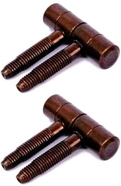 bricoleva.it Cerniere Anuba per infissi in legno, Set 2 Maschio e 2 Femmina - Cerniere a Due Gambi - Kit di Cerniere Anuba in Varie Finiture e Misure (Ø 9 mm, Bronzato)