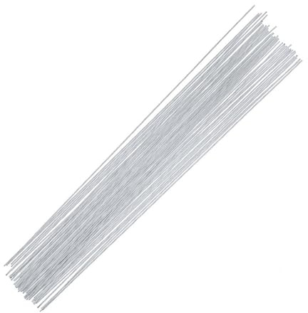 MORAINJAY 100 steli floreali bianchi per fiori di carta, diametro 20 gauge/1 mm, 40,6 cm, per fiori di carta, accessori flessibili per fiori fai da te, ghirlande, decorazioni per corpetti