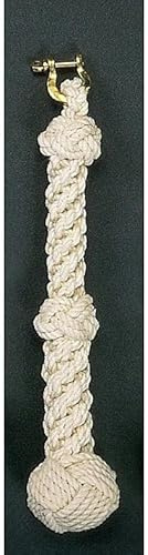 Handwoven, Nautical Bell Rope, Handmade Cotton Nautical Bell Rope with Heavy-Duty Brass Shackle – Made in India, Ship or Wall Bells (Medium)