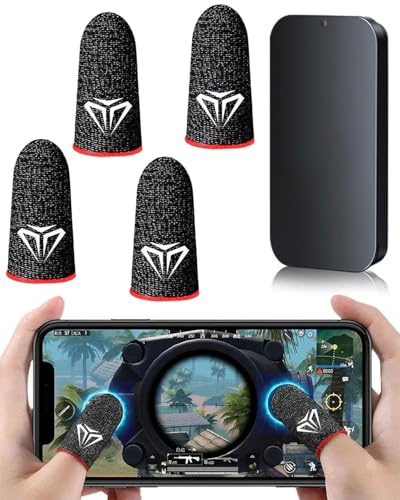 HUVZOR 4 pz Telefono Games Manicotto di Protezione Guanti Anti Sudorazione per Touch Screen per Dita e Pollici per Gioco Touch Screen Controller di Gioco per Cellulare