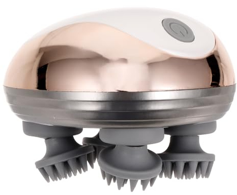 BELLIFFY Masseur de Tête Électrique Portable Mini Appareil de Massage Du Chevelu Étanche Rechargeable Compact et Multifonction pour Relaxation et Soulagement