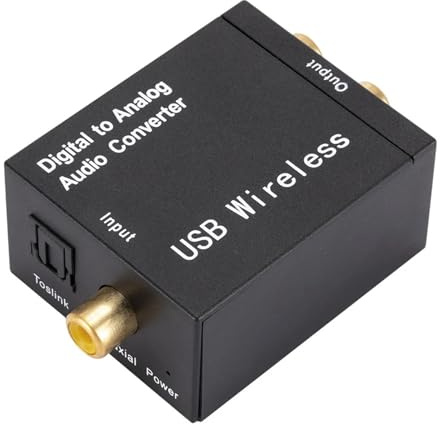 192KHz Audio Converter Adapter Toslink Koaxial Signal Till RCA R/L Digital Optisk Koaxial Till Analog Stereo for Amp Receiver Högtalare