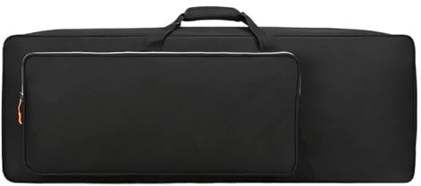 Bolsa De Teclado EléCtrico Bolsa for teclado de 61 y 76 teclas, acolchada gruesa, 10 mm, resistente al agua, for piano(Black 90 * 32 * 14cm)