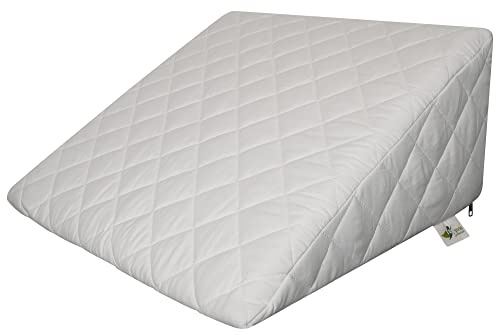 LARGE TRIANGLE ADULT WEDGE Pillow For Sleeping Post Surgery Bed Rest Reflux - Wedge Pillow For Leg & Knee, Gerd Hip & Lower Back Pain, Improves Circulation - Removable Zip Cover (20x16x 10)