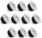 linovum® Einbaustrahler 10er Set inkl. LED Modul 4W warmweiß - Spots in rund Alu gebürstet mit IP65 Wasserschutz für Bad