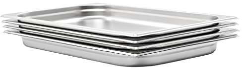 vidaXL 4x Gastronormbehälter GN-Behälter Gastronorm Edelstahl GN 1/1 40 mm