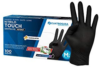 GUANTE TOUCH T-XL DES.NITRILO NEGRO C100