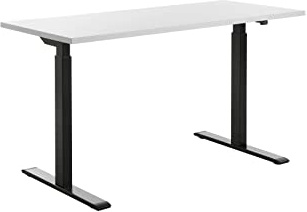 Topstar höhenverstellbarer Schreibtisch E-Table Holz 140x60 schwarz/weiß