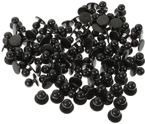 NUOBESTY 100st Einheitliche Knöpfe Des Kochs Hundeknöpfe Knopf Für Kleid Anzugknöpfe Für änner Kochmantel-nietenknöpfe Mantelknöpfe Kochknöpfe Für Kleidung Jeansknopf Zubehör Black Plastik