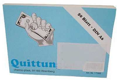 Quittungsblock Quittungen 50 Blatt DIN A6