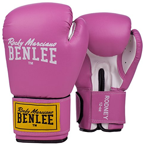 BENLEE Rocky Marciano Unisex_Adult RODNEY Boxing Gloves, Pink/White, 10 oz