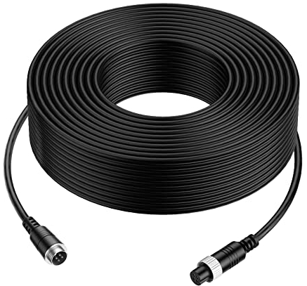 Cocar 50FT 15M 4 Pin Aviazione Cavo, Aviazione Video Estensione Cavo Impermeabile Antiurto per Telecamera Retrovisione Camion Della Macchina Fotografica del Camion Camper Veicolo Sorveglianza Sistema