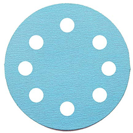 Mercer Industries Aqua Stearated aluminiumoxider Hook & Loop Discs, 6 tum x 8 dammhål, 150 C, 50-pack