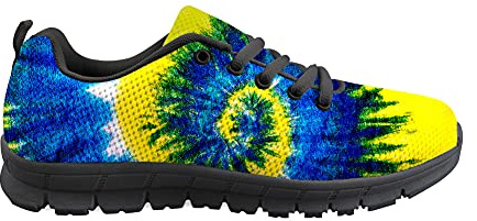 Biyejit Coloré Tie Dye Respirant Chaussures De Course Femmes Léger Casual Mode Sneaker