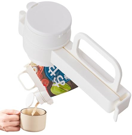 2 Stück Verschlussclips mit Ausschütter, Tüten Verschlussklammern Küche Dichtungsclip Beutelclips, Wiederverwendbare Lebensmittel Tütenverschluss Snackspender für Verpackung Süßigkeiten Snacks