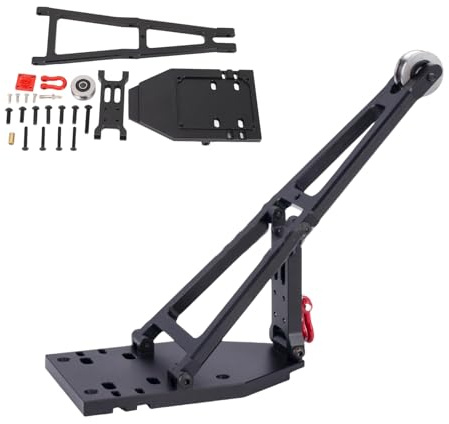 Fabater Ensemble de Sauvetage à Double Stent de Treuil RC à L'échelle 1/10, Kit de Construction de Camion et de Remorquage RC, Kit de Dépannage de Bras de Grue de Dépanneuse de Sauvetage