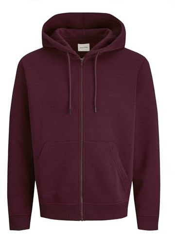 JACK & JONES JJEBRADLEY Sweatjacka med huva för män, port, kungsblå, XXXL