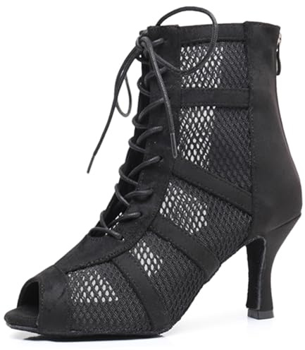 Miyoopark De mujer Ballroom Zapatos de baile Tacón alto Latinas Botas de noche