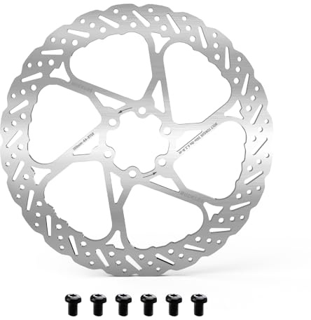 Bike Disc Brake 180mm Stainless Steel Bicycle Rotors with 6 Pcs Screws