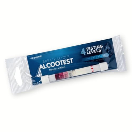 Paperlin Alcoltest USA e Getta (Set da 20) - 3 Livelli di Rilevamento (0.2, 0.5, 0.8 g/L) - Rapido e Preciso - Prodotto in Europa - Certificato Reach (10)