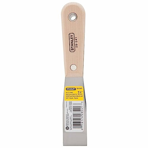 Stanley 28-541 Wood Handle Stiff Putty Knife, 1-1/4 Inch