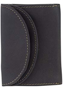 LEAS Mini Geldbörse kleines Portemonaie mit Geschenkbox Echt-Büffel-Leder, braun - Vintage-Collection 9,5x6,5x1cm (BxHxT)