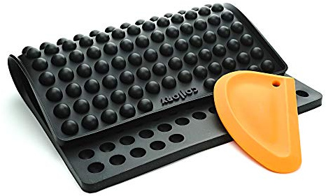 Collory Medium kupol (1,5 cm) silikon bakmatta och degskrapa set, gör-det-själv hundkakor, praliner och godis, alternativ till bakpapper, non-stick, livsmedelssäker och BPA-fri