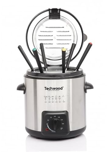 TECHWOOD Fondue - Freidora de potencia 840 W, capacidad 1 l de aceite