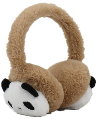 SJTJSPX Orejeras para niños, calentadores de orejas, cálidos, para invierno, con dibujos animados, panda, orejeras, ajustables, engrosadas, protección para las orejas, niñas, niños, accesorios de
