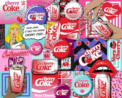 Springbok - Coca-Cola Cherry Coke 1000 Piece Jigsaw Puzzle for Adults - Challenging Collage Puzzle with Unique Precision Cut Pieces for a