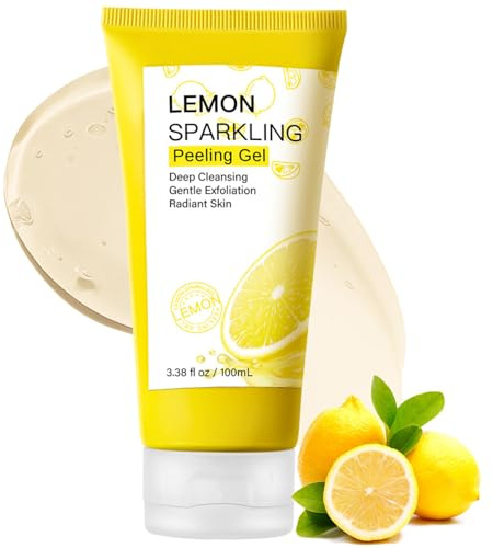 Lemon Peeling Gel, Vita Lemon Face Scrub Exfoliator with Purifying Exfoliating Gel – Vitamin C & Niacinamide for Glowing Skin, Face Exfoliator Scrub for Radiant Skin, Face & Body &Knee (100ml)