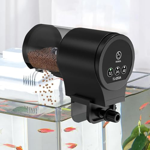 Feeding Machine for Aquarium Fish Feeder: 100ML Large Capacity FishFeeder Moisture Resistant Fish-Feeders For AquariumFish Tank