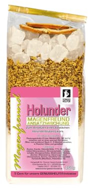 Bremer Gewürzhandel Magenfreund Ansatzmischung Holunder, ohne künstliche Zutaten, Likör selber machen, Holunderlikör, 460g