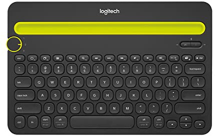 Logitech K480 Tastiera Wireless Multidispositivo per Windows, macOS, iPadOS, Android o Chrome OS, Bluetooth, Compatta, PC, Mac, Laptop, Smartphone, Tablet, Layout Italiano QWERTY - Nero