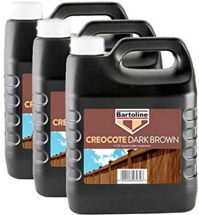 3X Creocote Creosote Substitute Dark Brown Timber Wood Fence Treatment 4Ltr